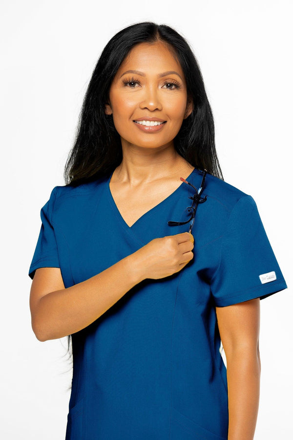 CSCRUBS CLASSIC COLLECTION V-NECK TOP | CLASSIC WT2 - Rub-AH-Dub Scrubs